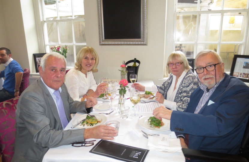 Cllr Nigel and Ruth Galloway Left, Cllr Jane Kilby and John Kilby right