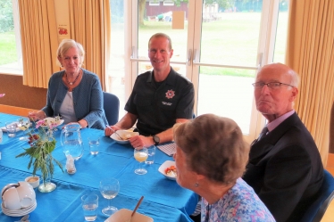 Chairman Ann Myers centre with Adam McCulloch to her left